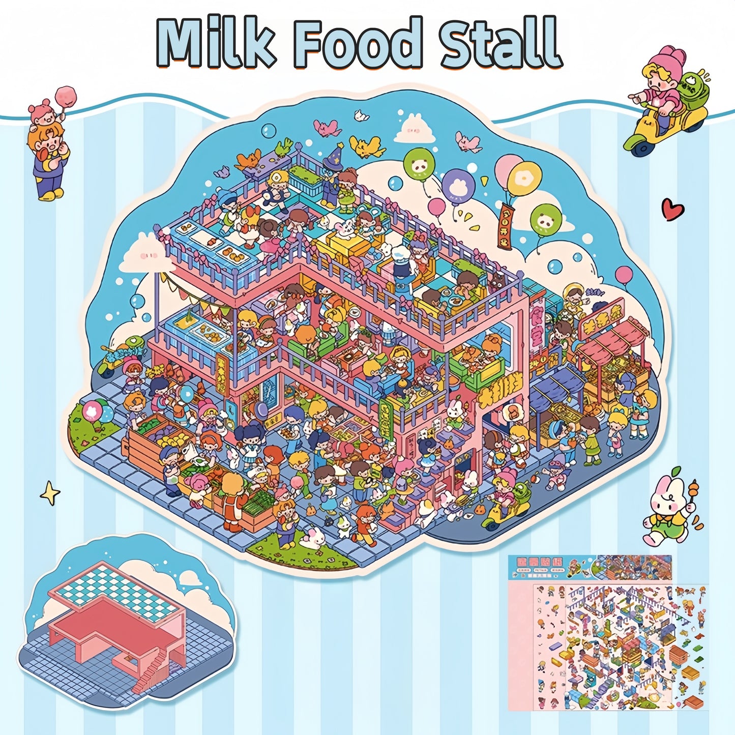 Sweet Little Moments 3D Sticker | 2 Cute Miniature Scenes