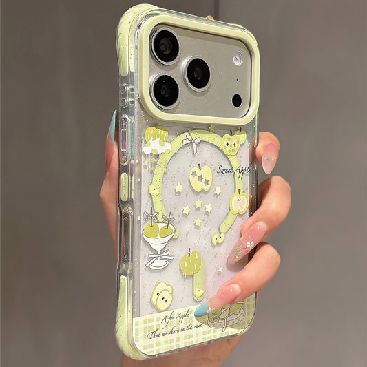Star Green Apple Acrylic Phone Case