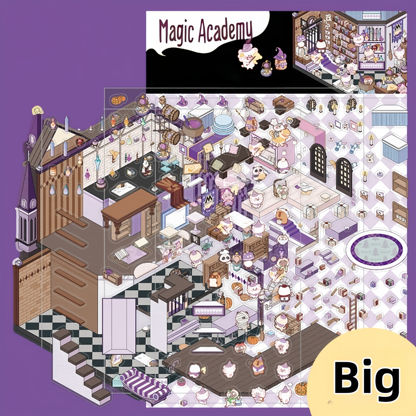 Wonderland Tales 3D Sticker | 4 Cute Miniature Scenes