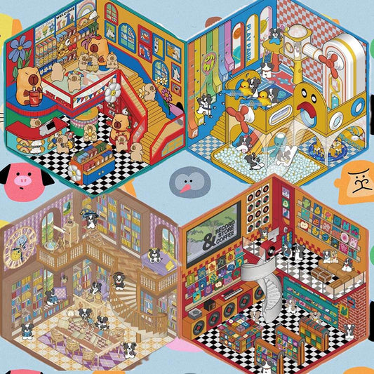 Wonder Playland 3D Sticker | 4 Cute Miniature Scenes