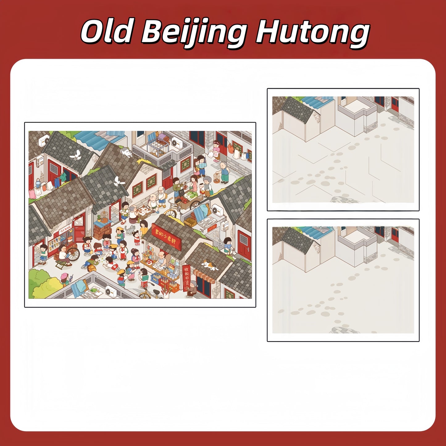 Whimsical Scenes 3D Sticker | 6 Cute Miniature Scenes