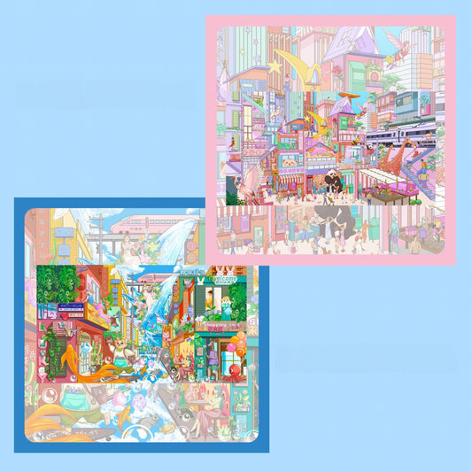 Realms of Life 3D Sticker | 2 Cute Miniature Scenes