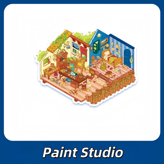 Tropical Nanyang Cottage 3D Sticker | 5 Cute Miniature Scenes