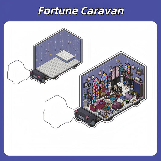 Whimsical Scenes 3D Sticker | 6 Cute Miniature Scenes