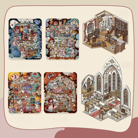 Storybook Realms 3D Sticker | 6 Cute Miniature Scenes