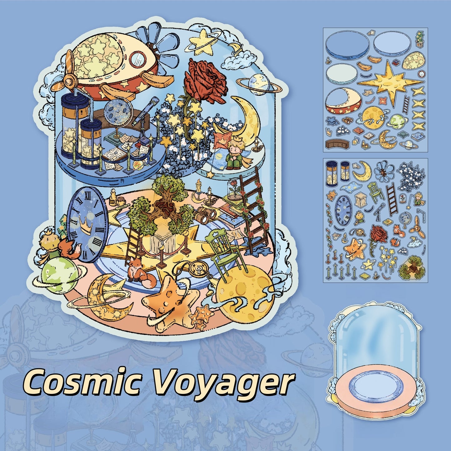 Le Petit Voyage 3D Sticker | 4 Cute Miniature Scenes