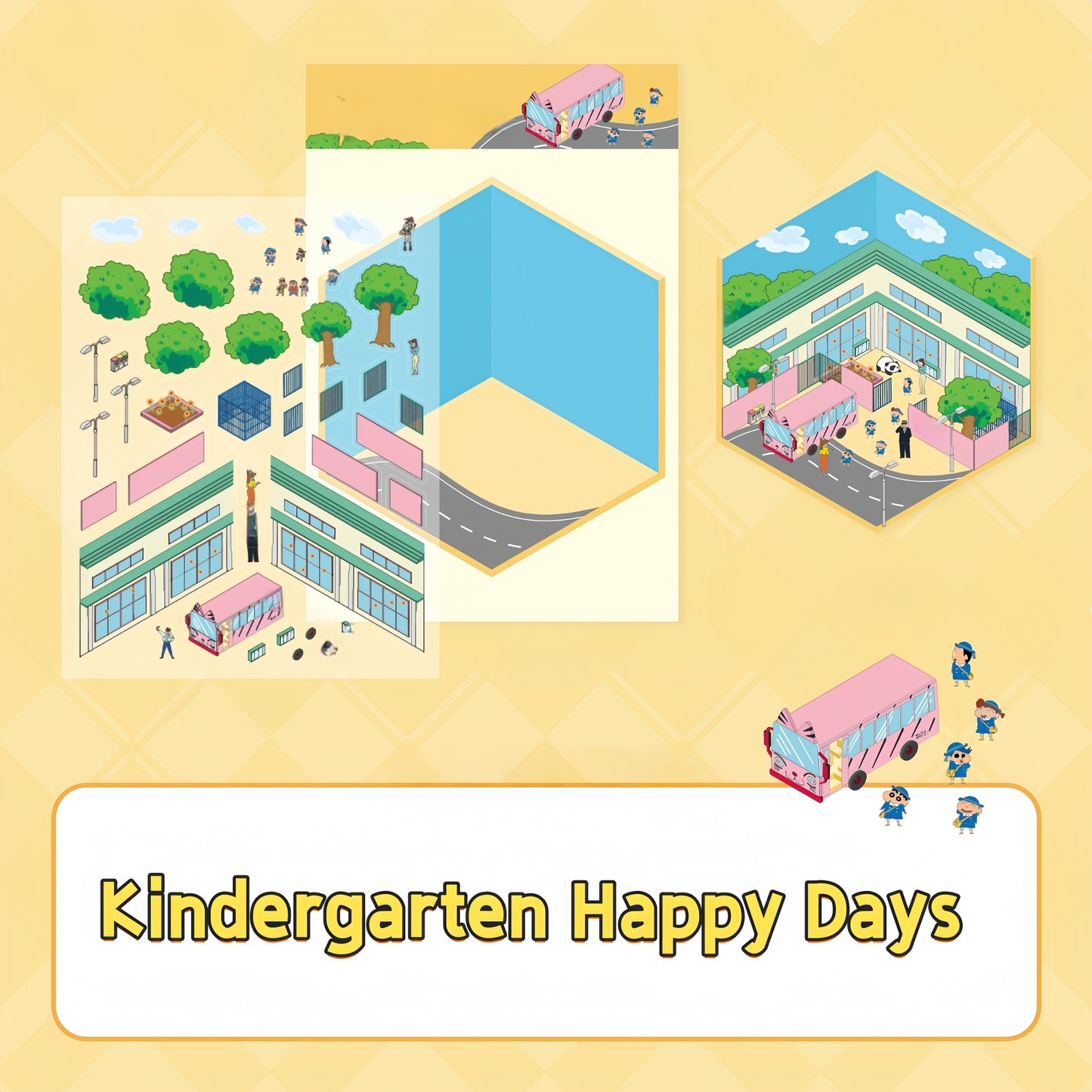 Shin-chan’s Colorful Days 3D Sticker | 8 Cute Miniature Scenes