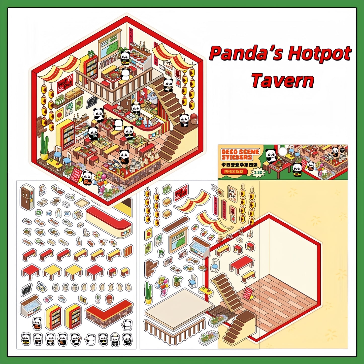 Fairytale Bazaar 3D Sticker | 4 Cute Miniature Scenes