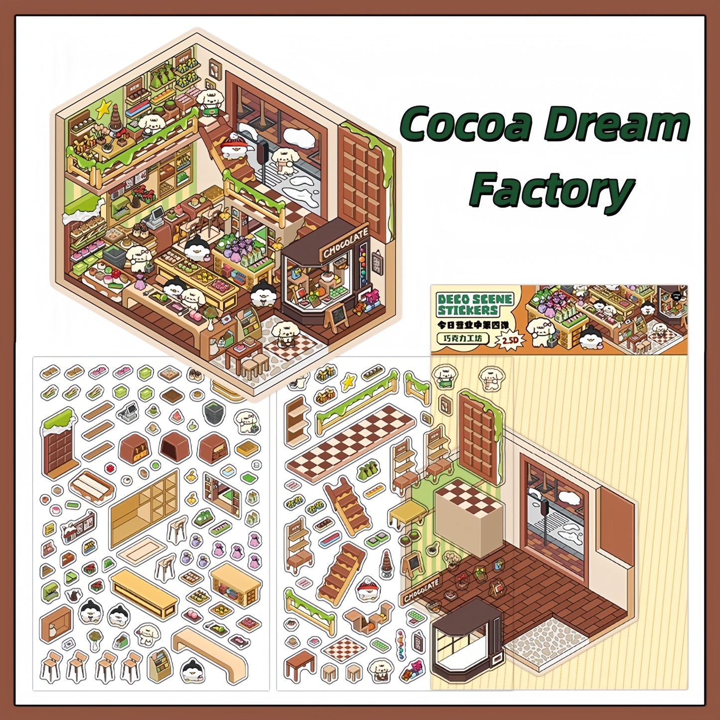 Fairytale Bazaar 3D Sticker | 4 Cute Miniature Scenes