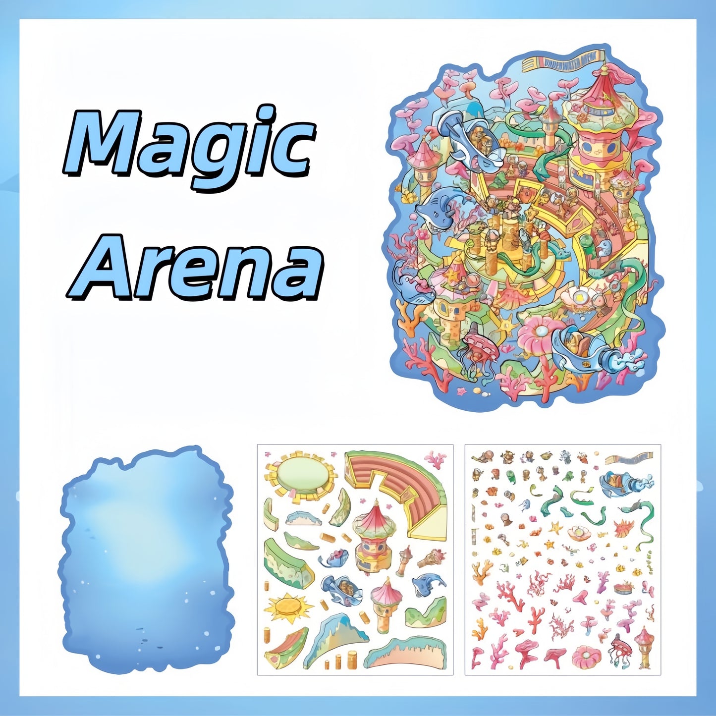 Magic World 3D Sticker | 4 Cute Miniature Scenes