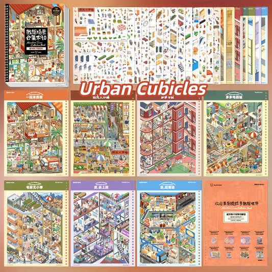 Urban Cubicles 3D Sticker Book