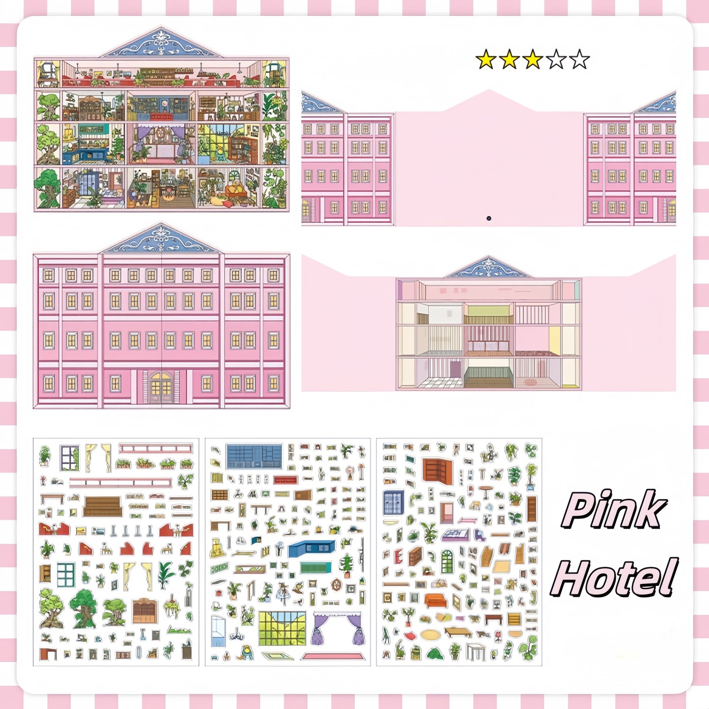 Simulation Management 3D Sticker | 2 Cute Miniature Scenes