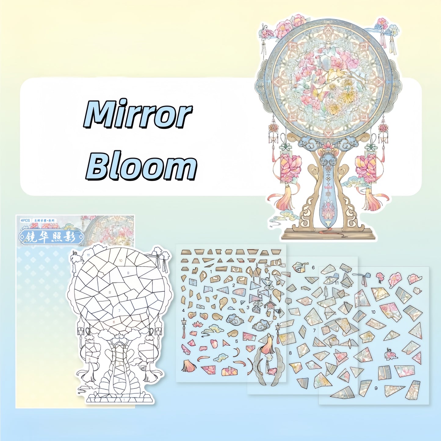 Antique Restoration 3D Sticker | 3 Cute Miniature Scenes