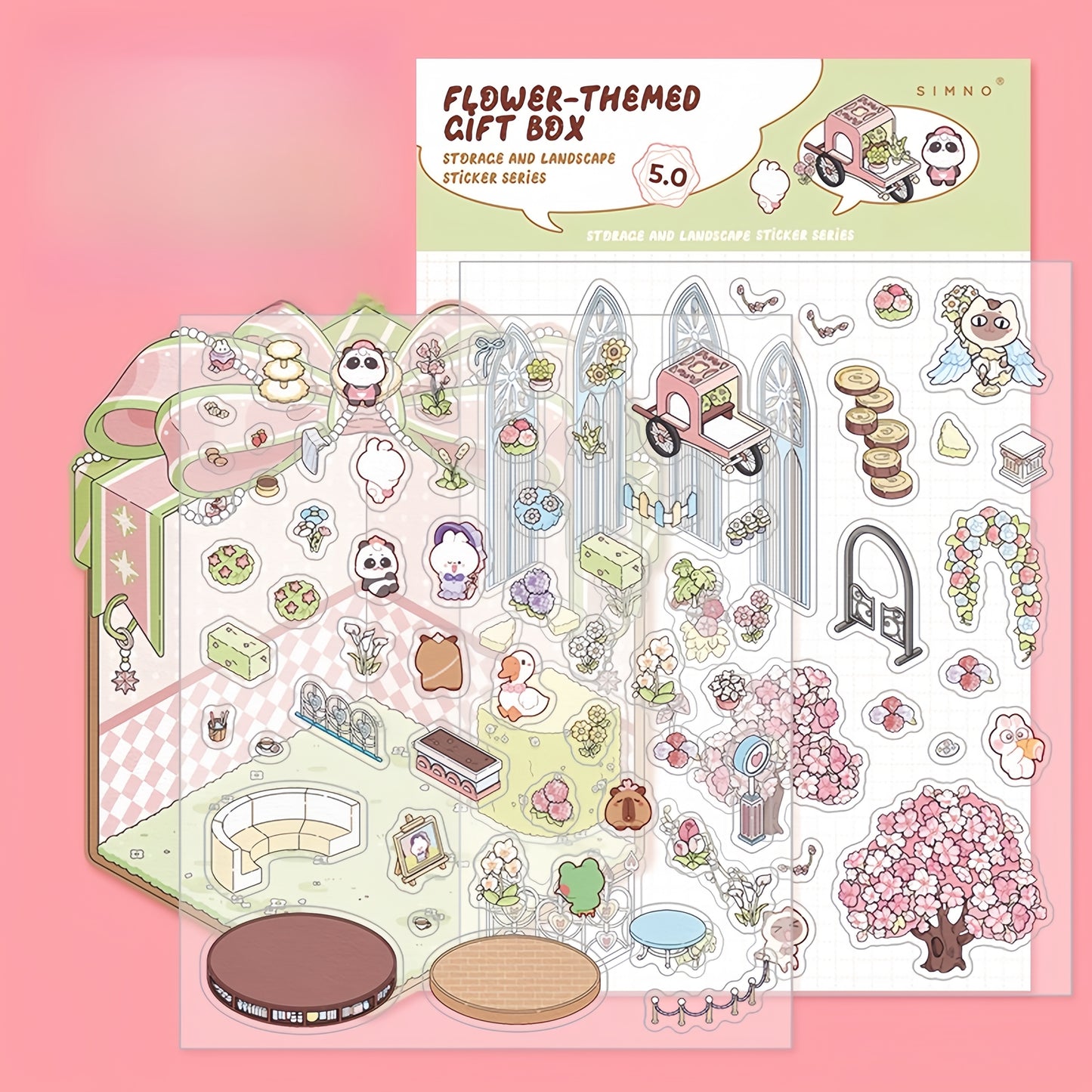 Magical Realm 3D Sticker | 4 Cute Miniature Scenes