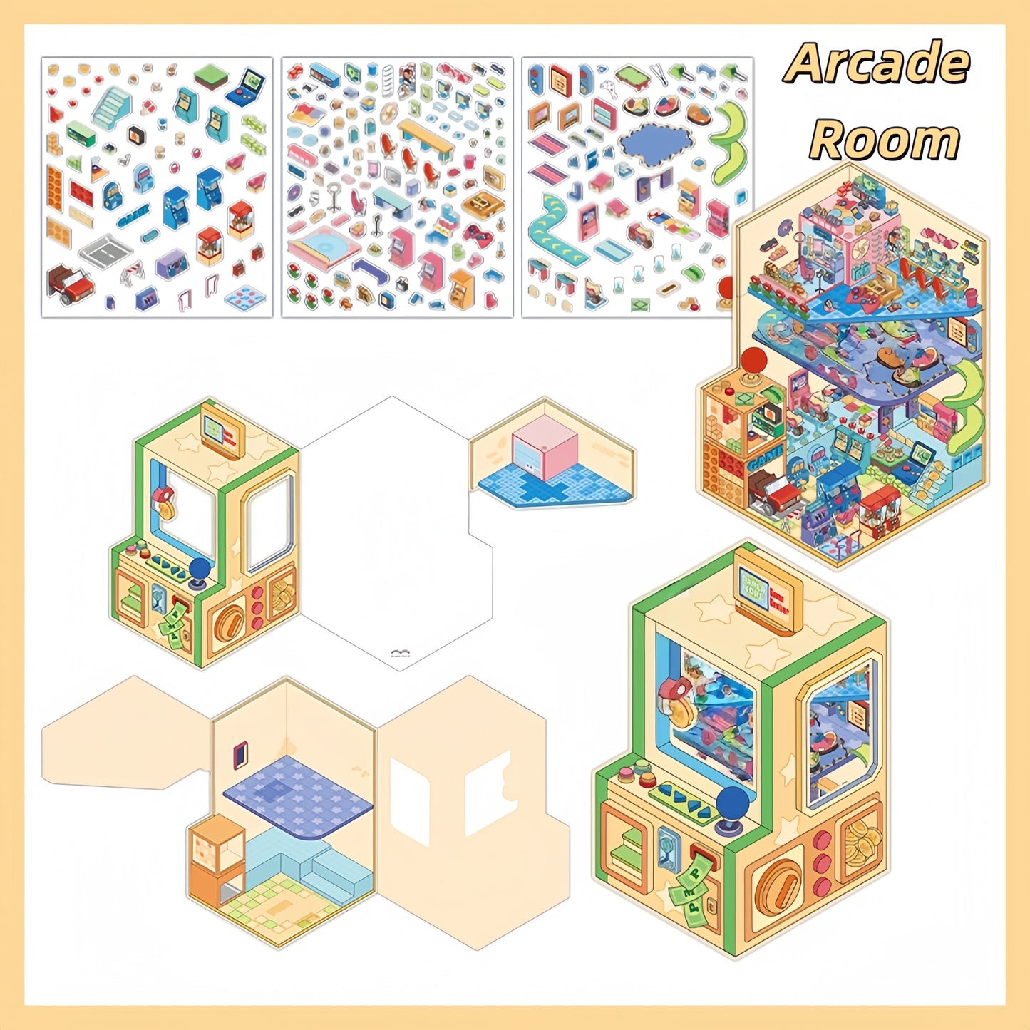 Little Corner 3D Sticker | 2 Cute Miniature Scenes