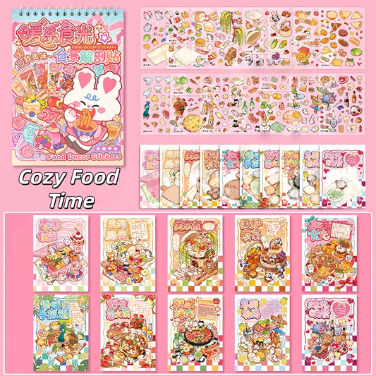 Cozy Food Time 3D Sticker Book