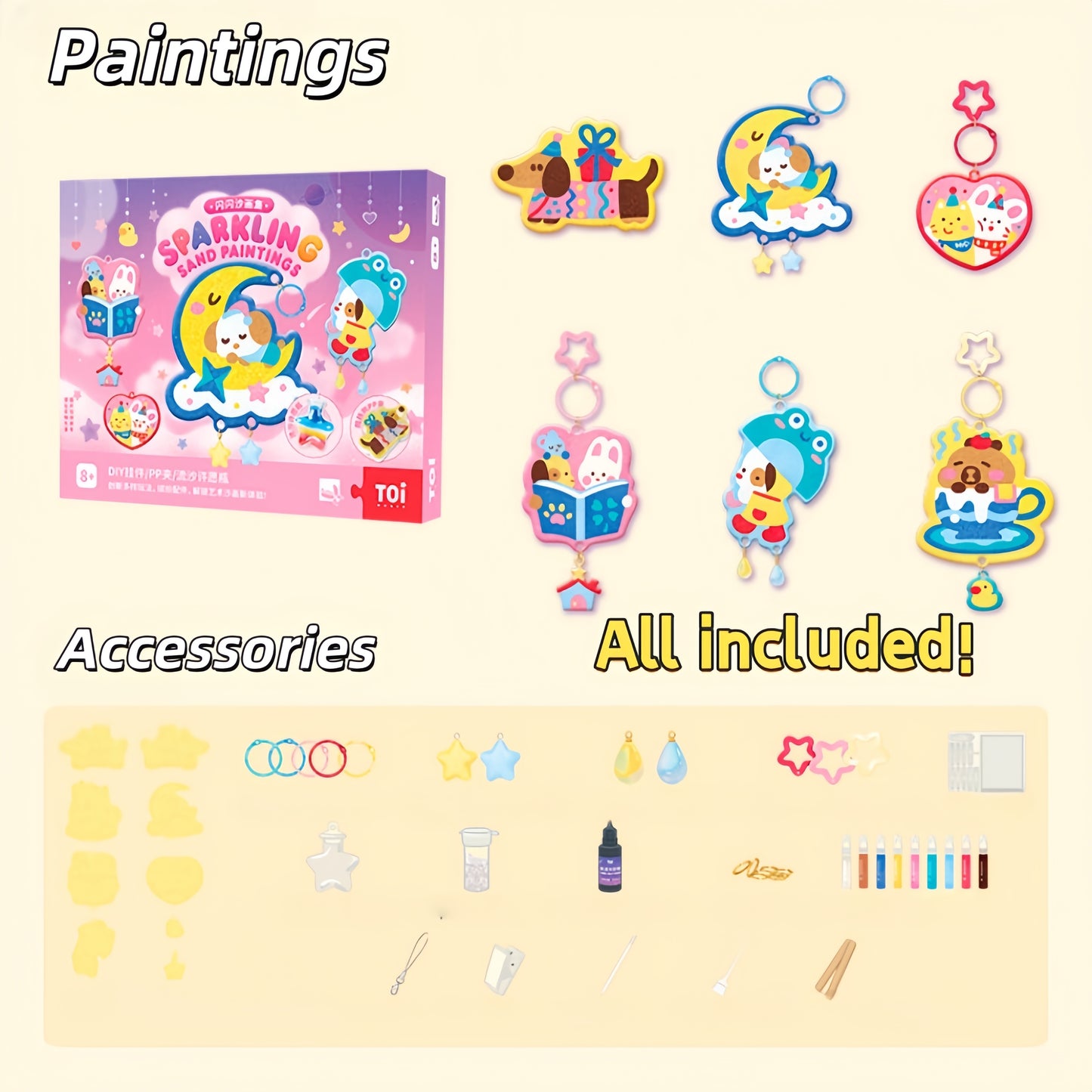 Sparkly Sand Art Set - 6 Themes Included