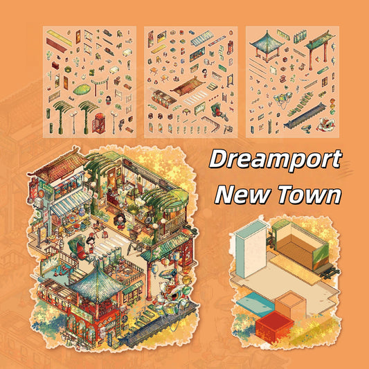 A Dream of Orchid Mountain 3D Sticker | 2 Cute Miniature Scenes