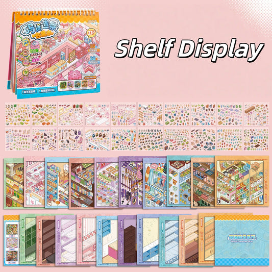 Shelf Display 3D Sticker Book