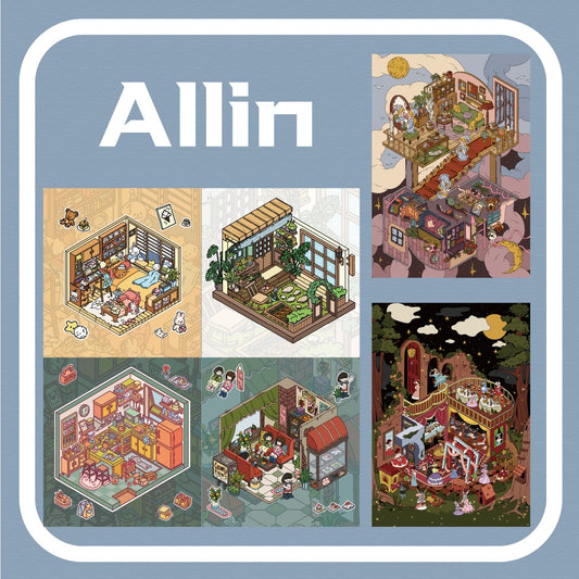 Dreamy Corners 3D Sticker | 6 Cute Miniature Scenes