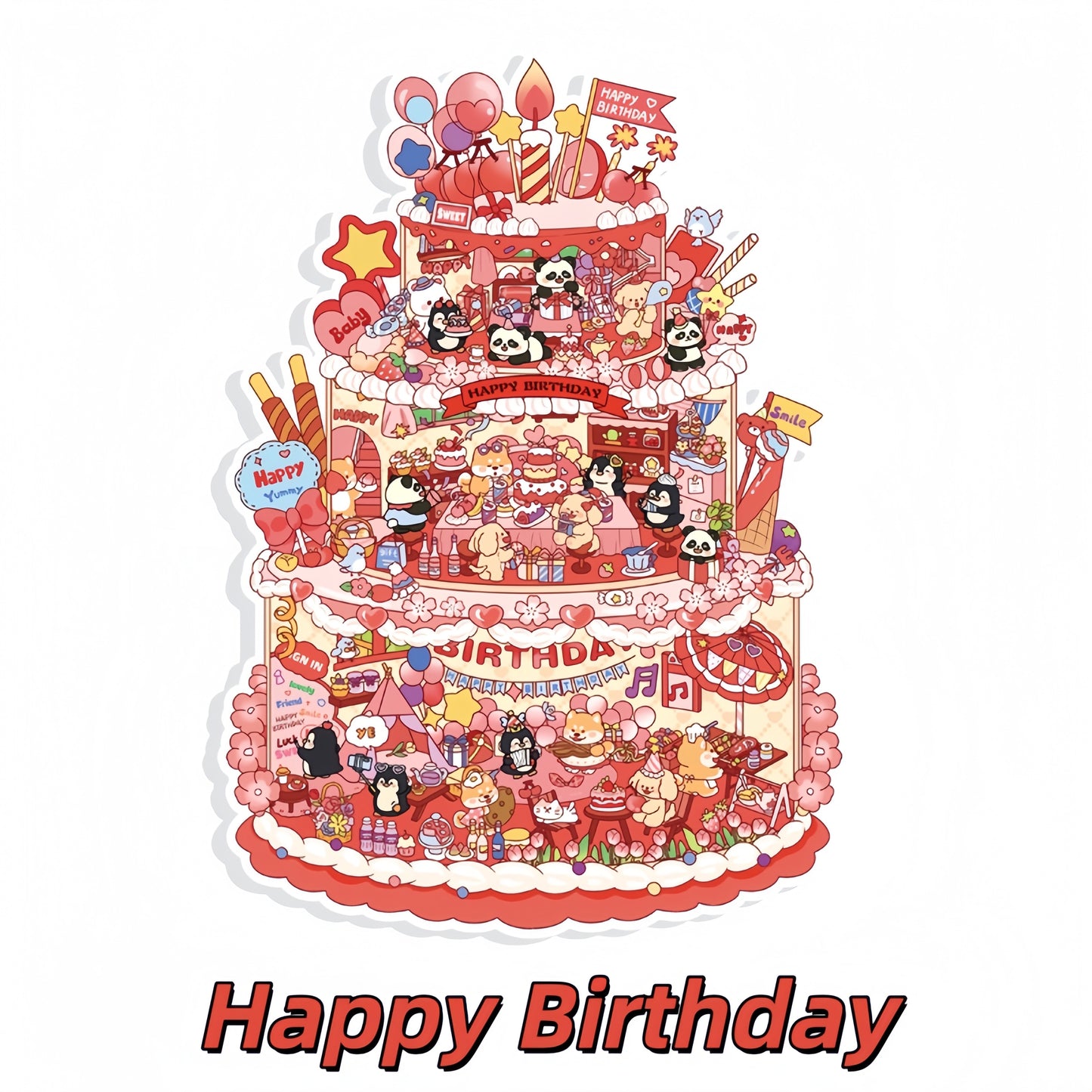 Enchanted Occasions 3D Sticker | 2 Miniature Scenes