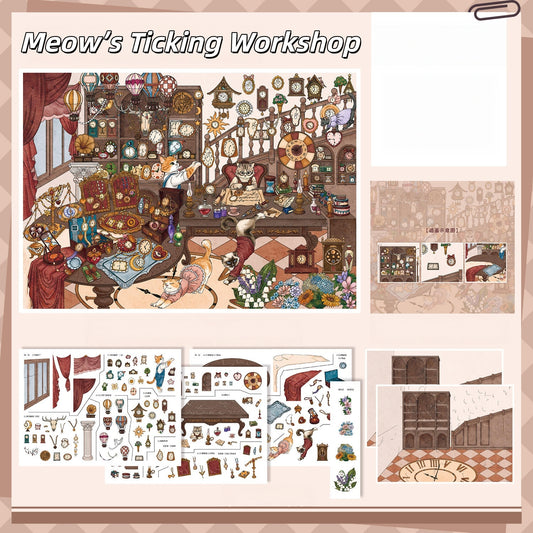 Paw Store 3D Sticker | 2 Cute Miniature Scenes