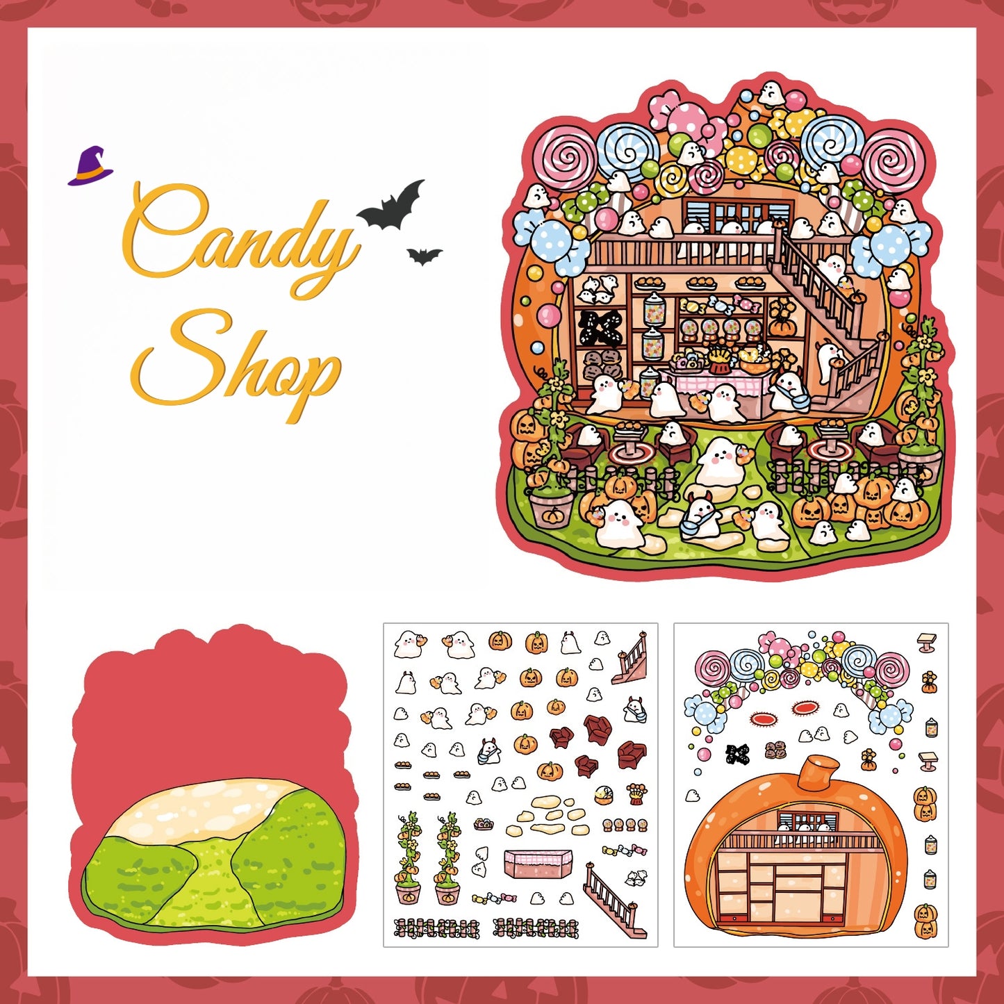Halloween Limited Edition 3D Sticker | 4 Cute Miniature Scenes