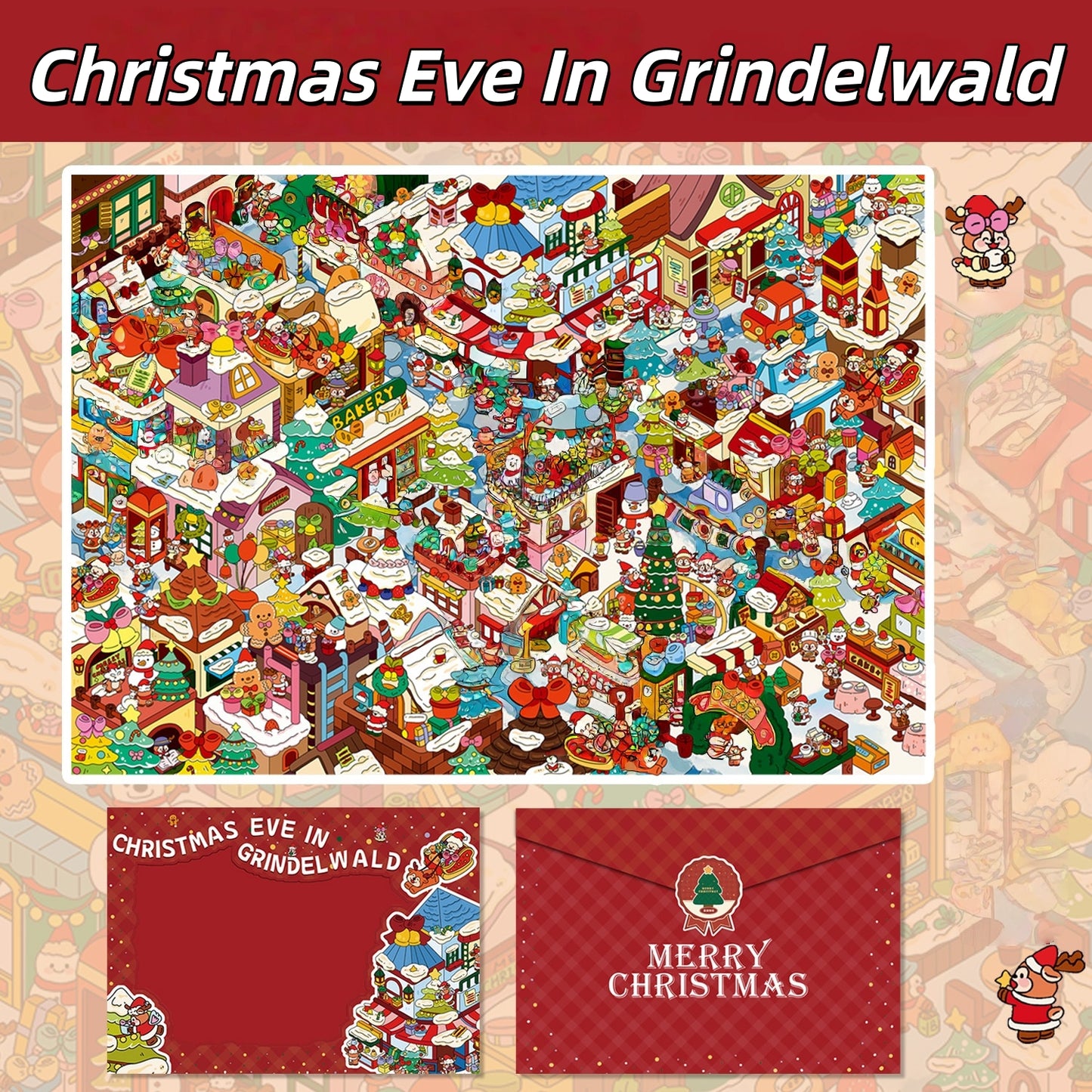 Christmas Eve In Grindelwald 3D Sticker