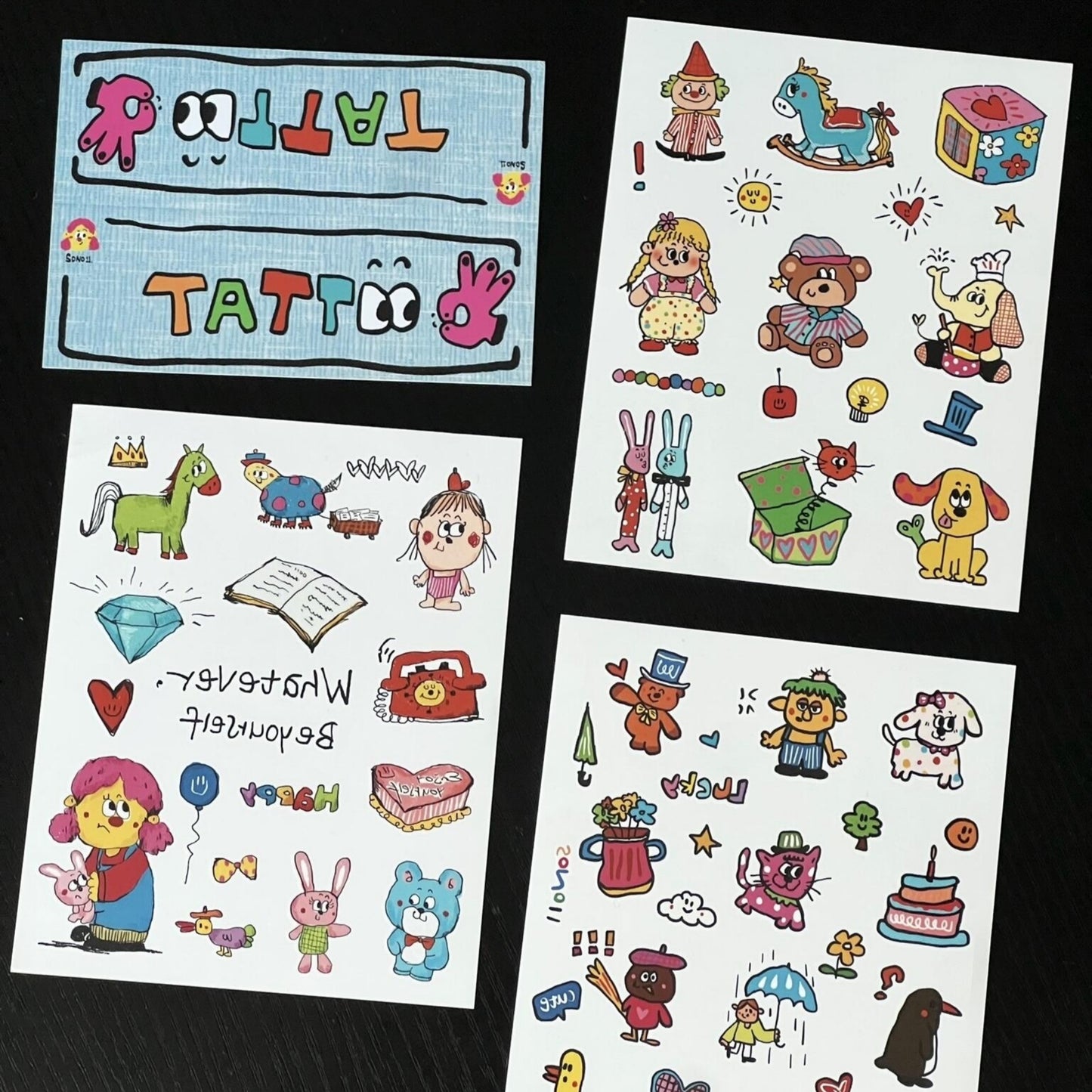 Whimsical Doodle Temporary Tattoo