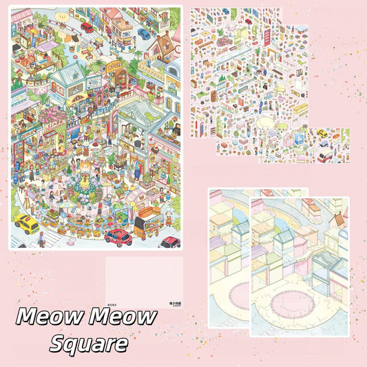 Comfort Zones 3D Sticker | 4 Cute Miniature Scenes