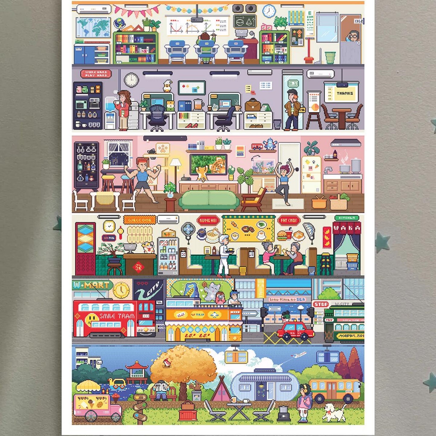 Pixel Daily Life 3D Sticker
