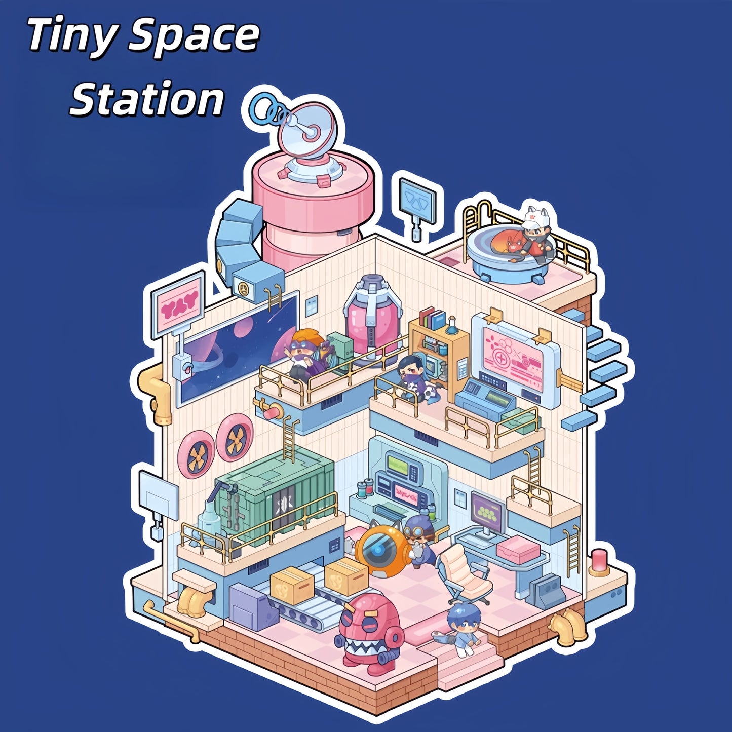 Little Wonder Rooms 3D Sticker | 4 Cute Miniature Scenes