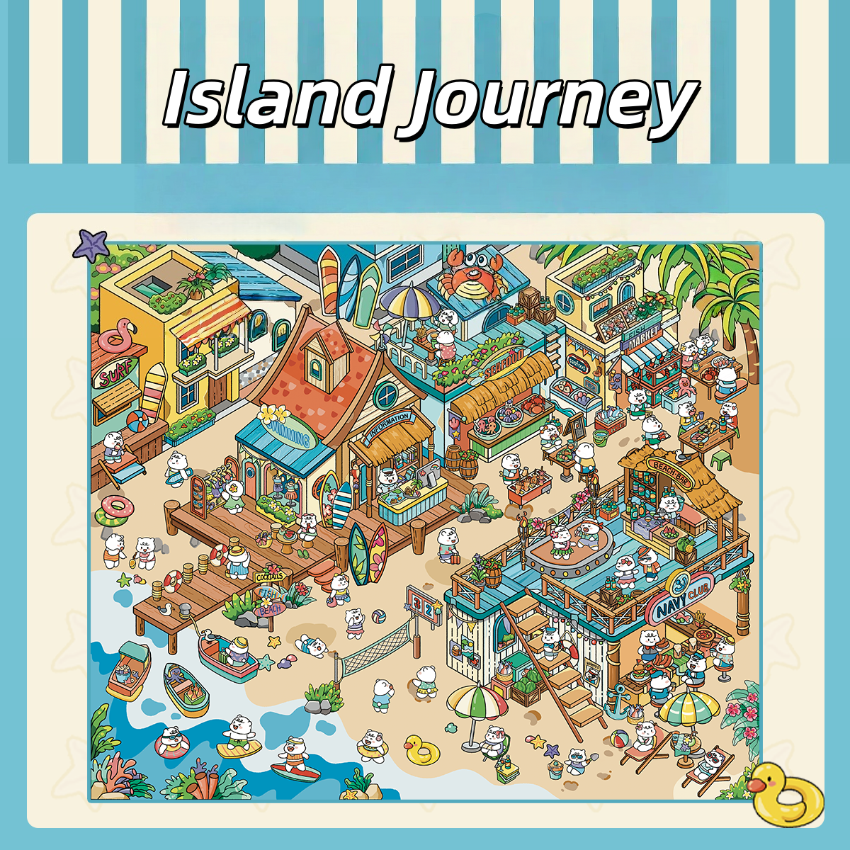 Wander the World 3D Sticker | 4 Cute Miniature Scenes