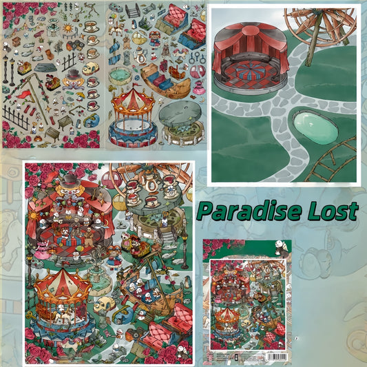 European Horror 3D Sticker | 3 Cute Miniature Scenes