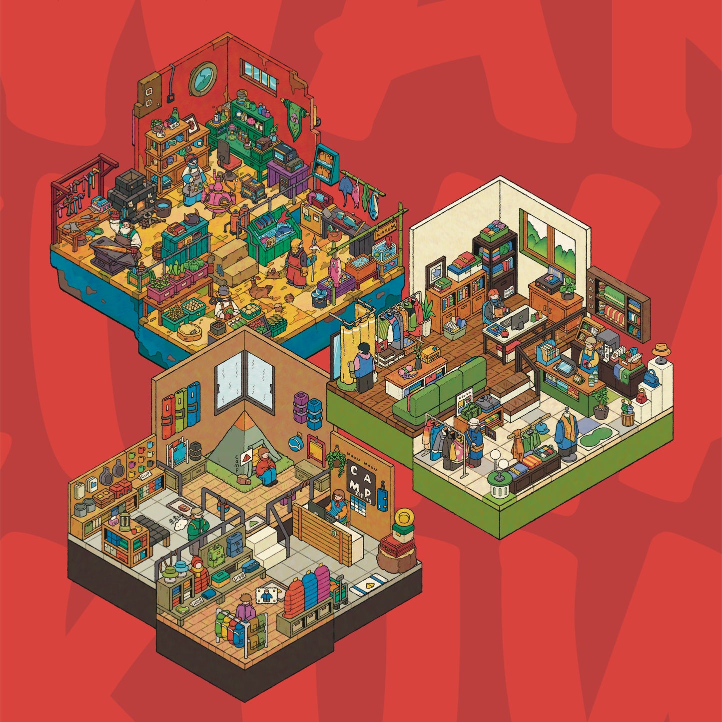 Little House 3D Sticker | 3 Cute Miniature Scenes