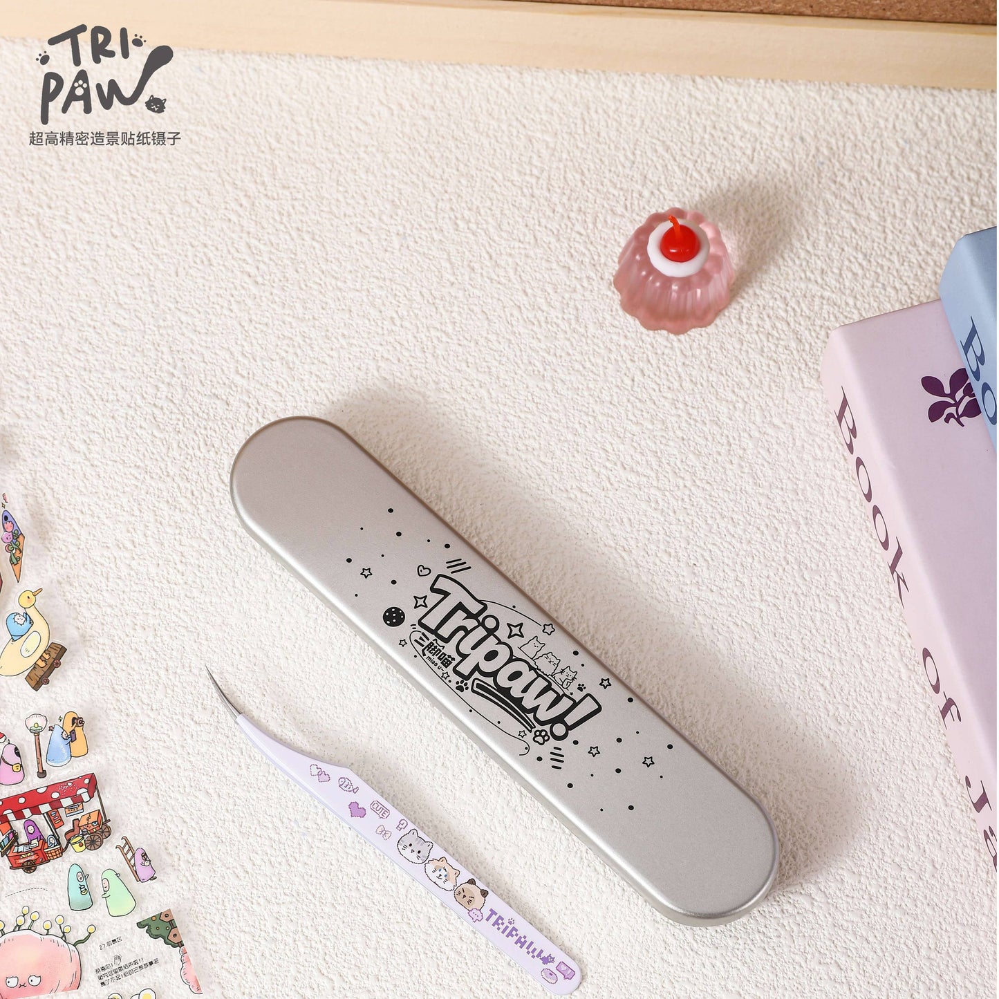 Cat-Themed Professional Sticker Tweezers