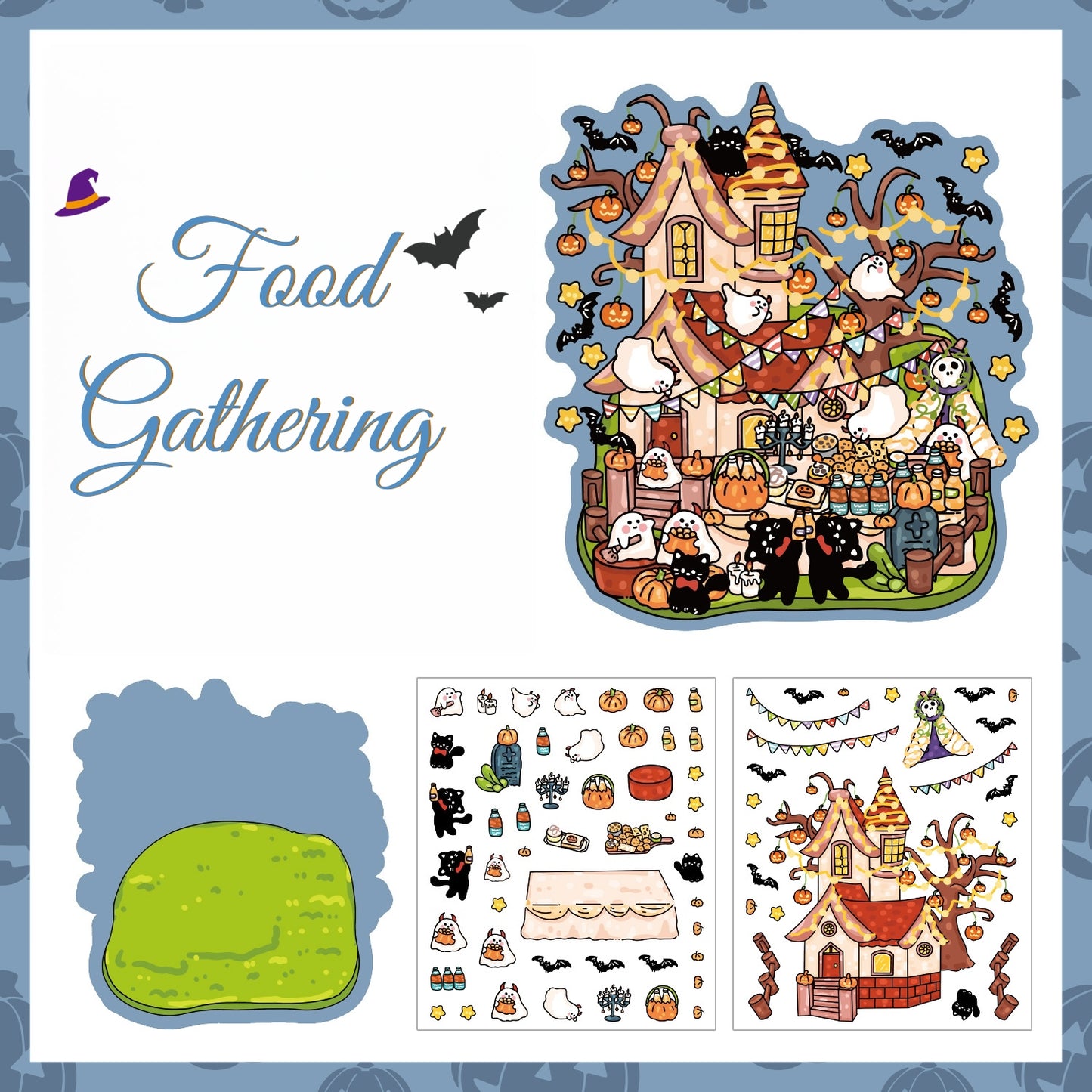 Halloween Limited Edition 3D Sticker | 4 Cute Miniature Scenes