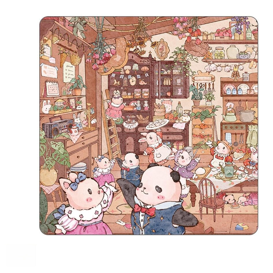 Field & Kitchen 3D Sticker | 2 Cute Miniature Scenes