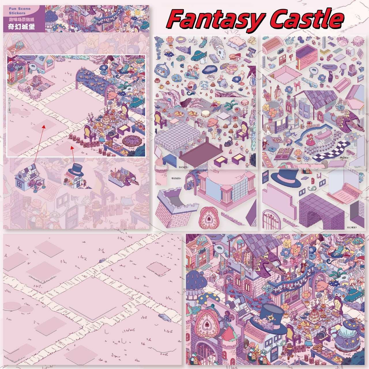 Fantasy Journey 3D Sticker | 9 Cute Miniature Scenes