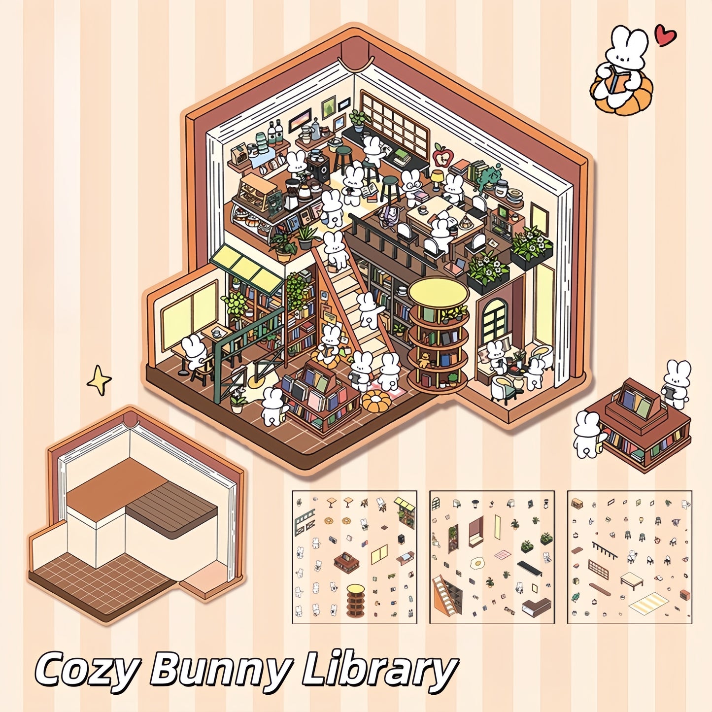 Tiny Animal Wonders 3D Sticker | 2 Cute Miniature Scenes