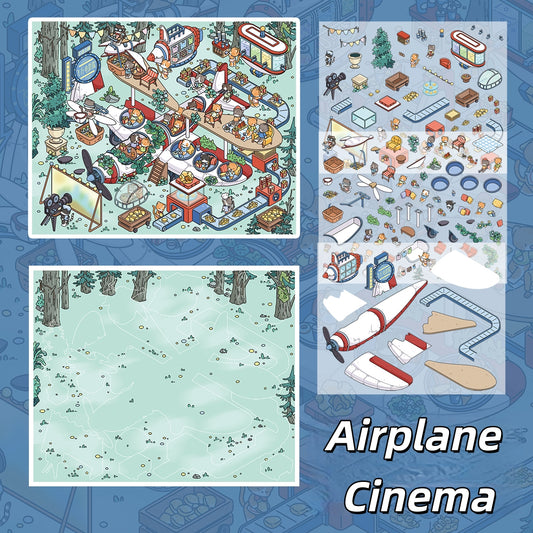 Dream House 3D Sticker | 4 Cute Miniature Scenes