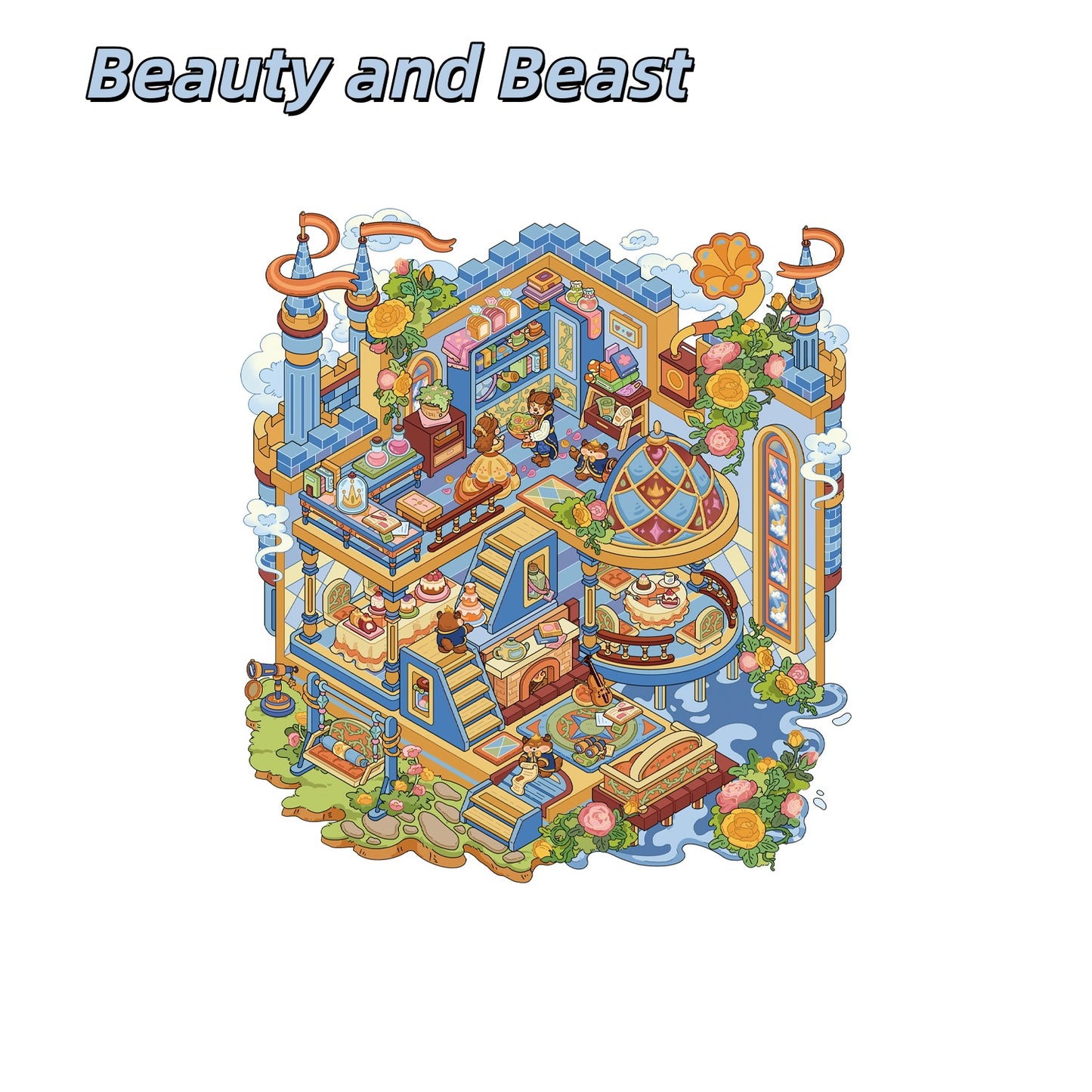 Fairyland 3D Sticker | 4 Cute Miniature Scenes
