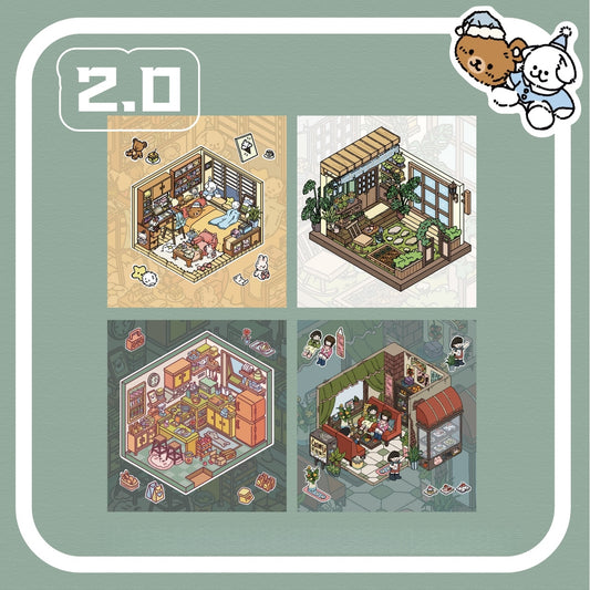 Dreamy Corners 3D Sticker | 6 Cute Miniature Scenes