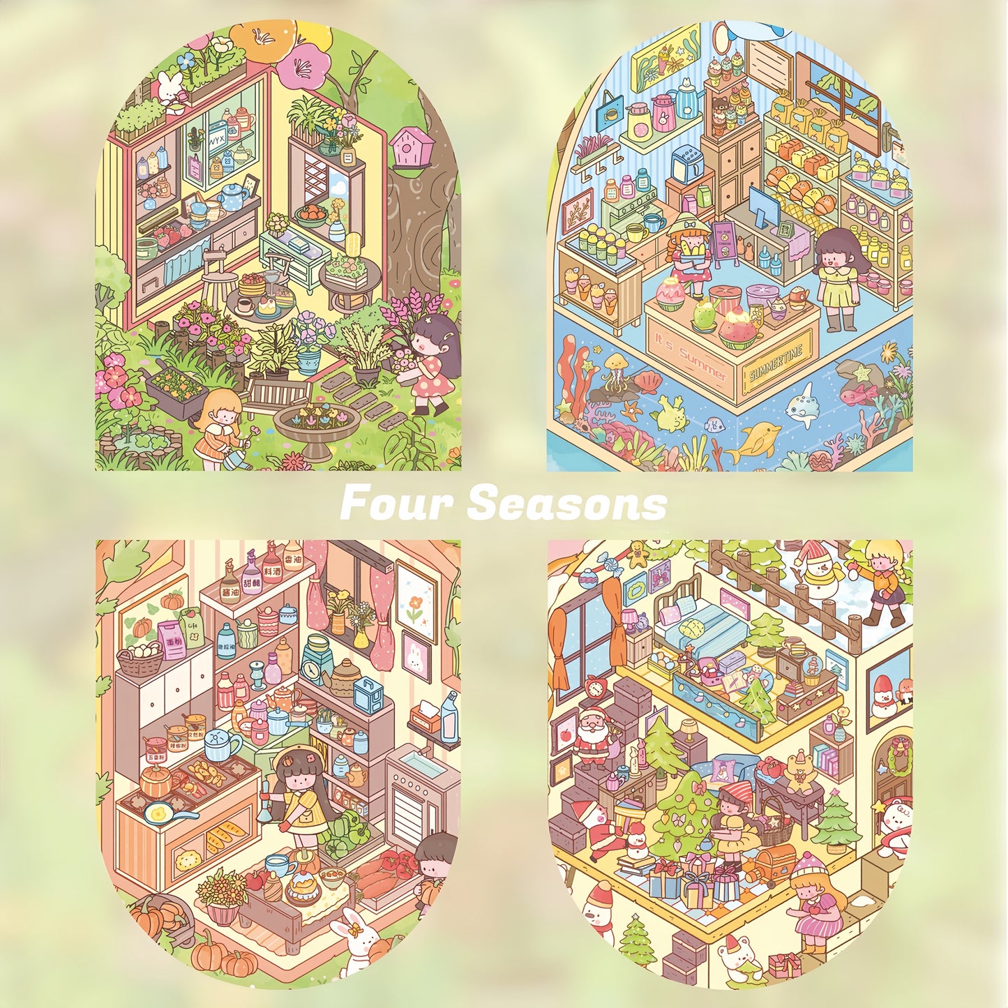 Lemon Candy 3D Sticker | 7 Cute Miniature Scenes