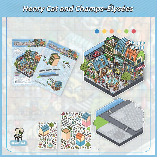 Streetscape 3D Sticker | 2 Cute Miniature Scenes