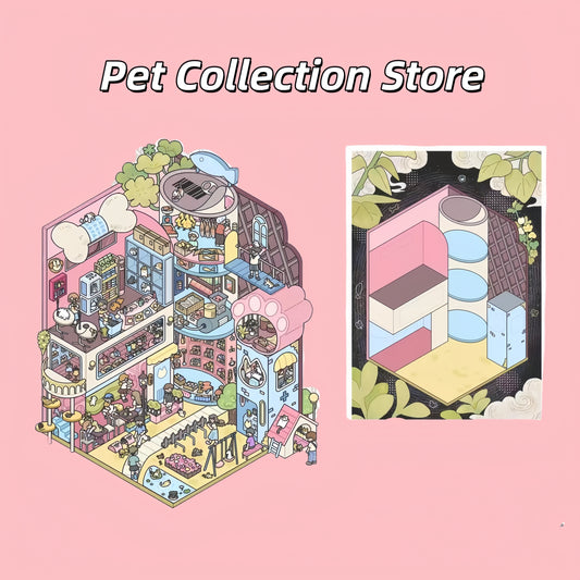 Simulation Management 3D Sticker | 4 Cute Miniature Scenes