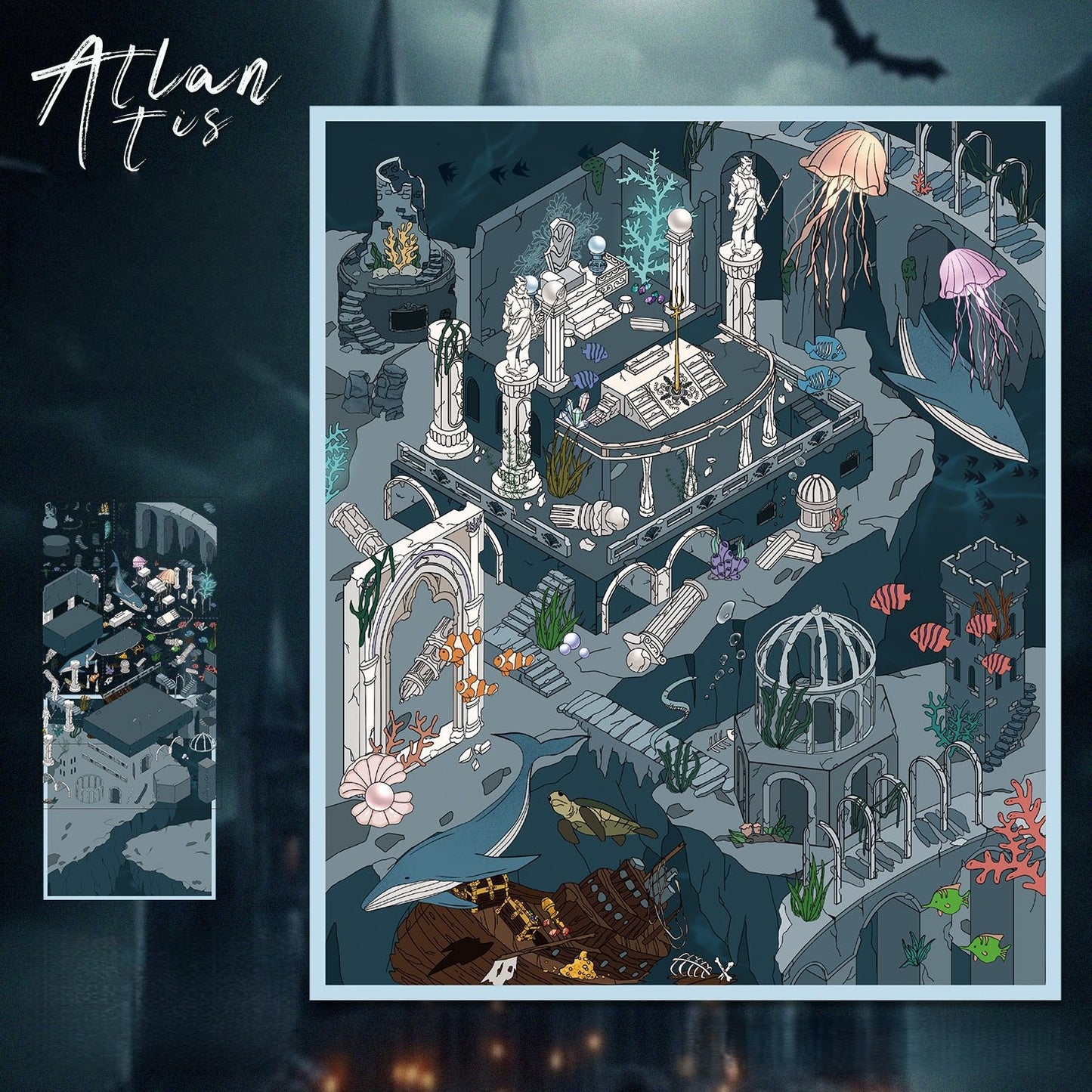 Ruins Escape 3D Sticker | 2 Cute Miniature Scenes