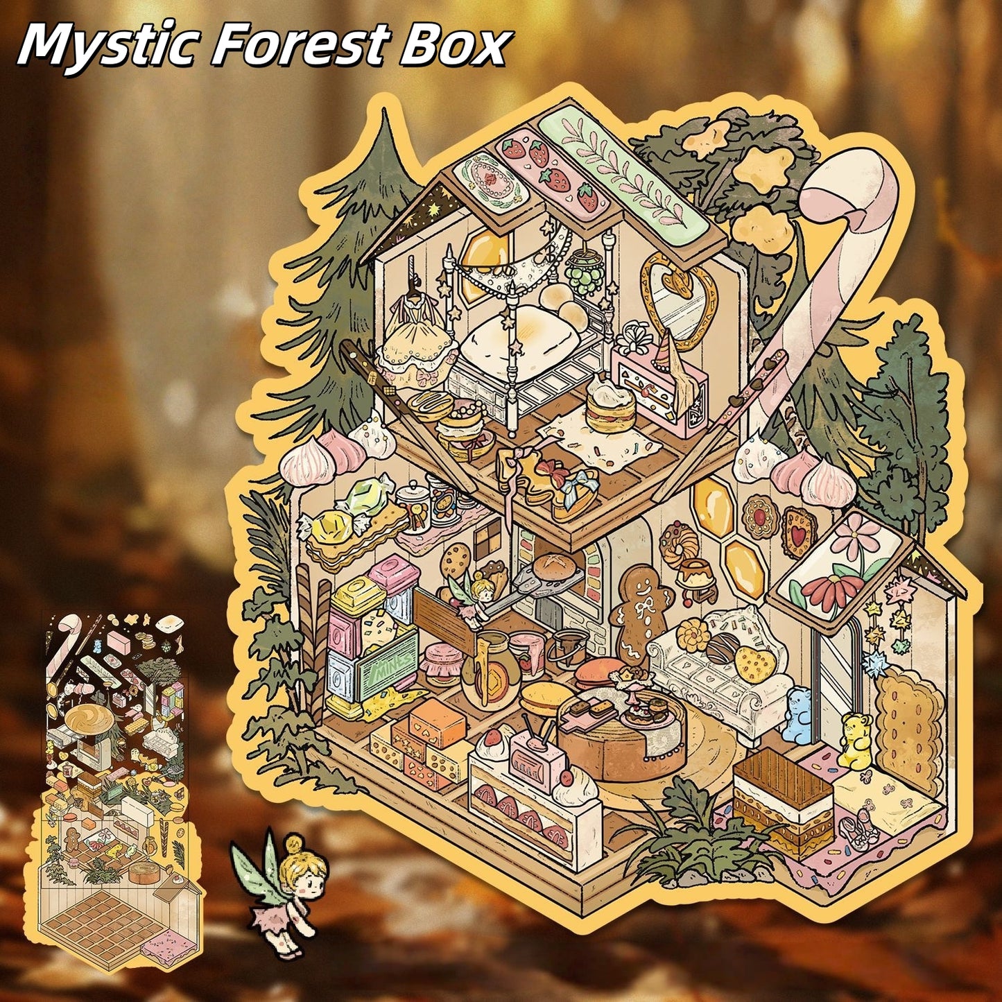Mystic Hidden Chamber 3D Sticker | 2 Cute Miniature Scenes