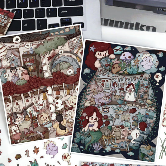 Ariel's Nightmare 3D Sticker | 2 Cute Miniature Scenes