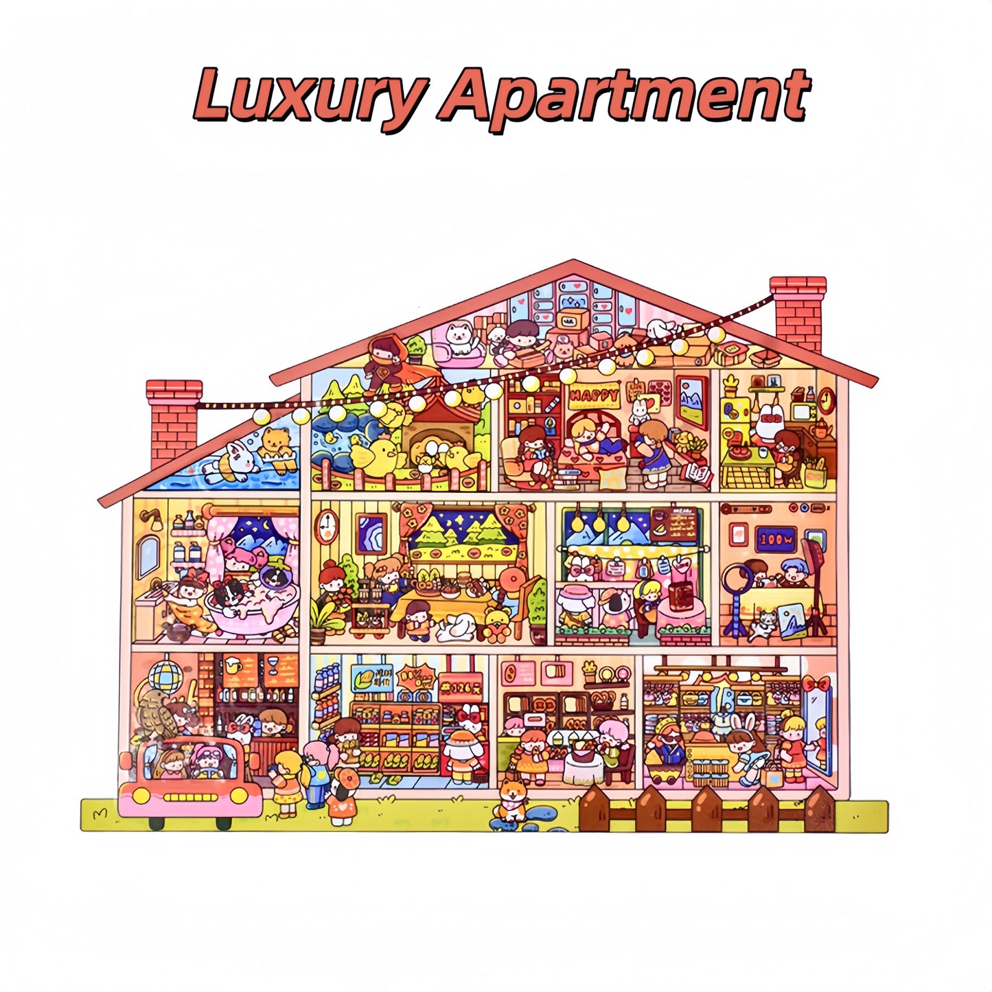 Little Dream House 3D Sticker | 2 Cute Miniature Scenes